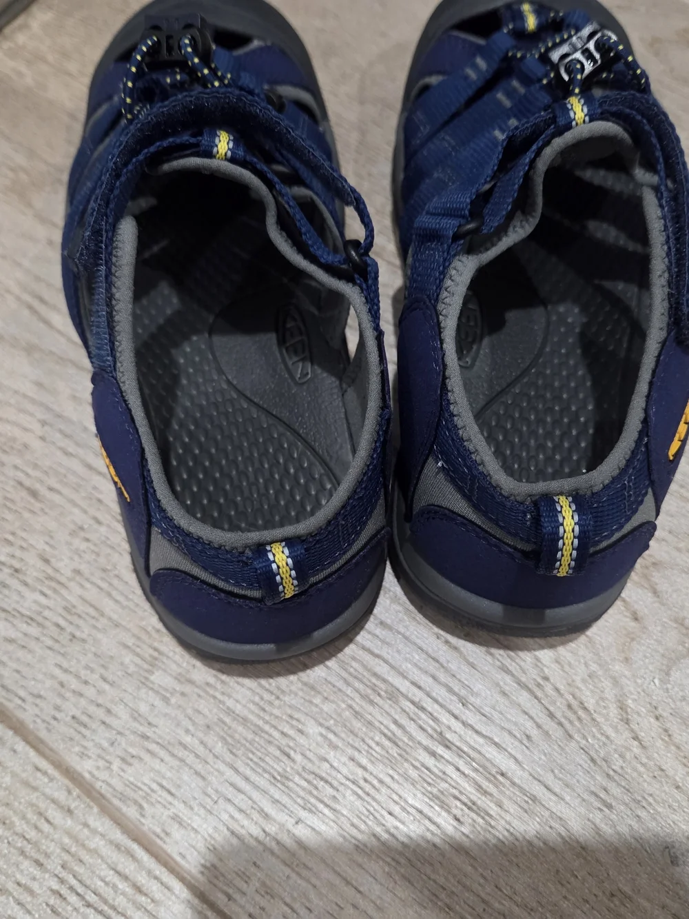 Keen Kids Navy and Yellow Hook-and-Loop Sport Sandals